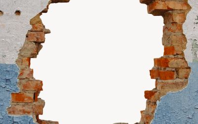 Image of a gap in a wall to illustrate the article 